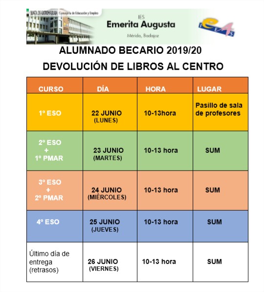 calendario libros beca