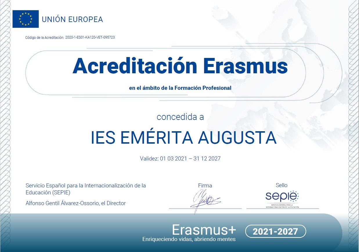 acreditación Erasmus FP