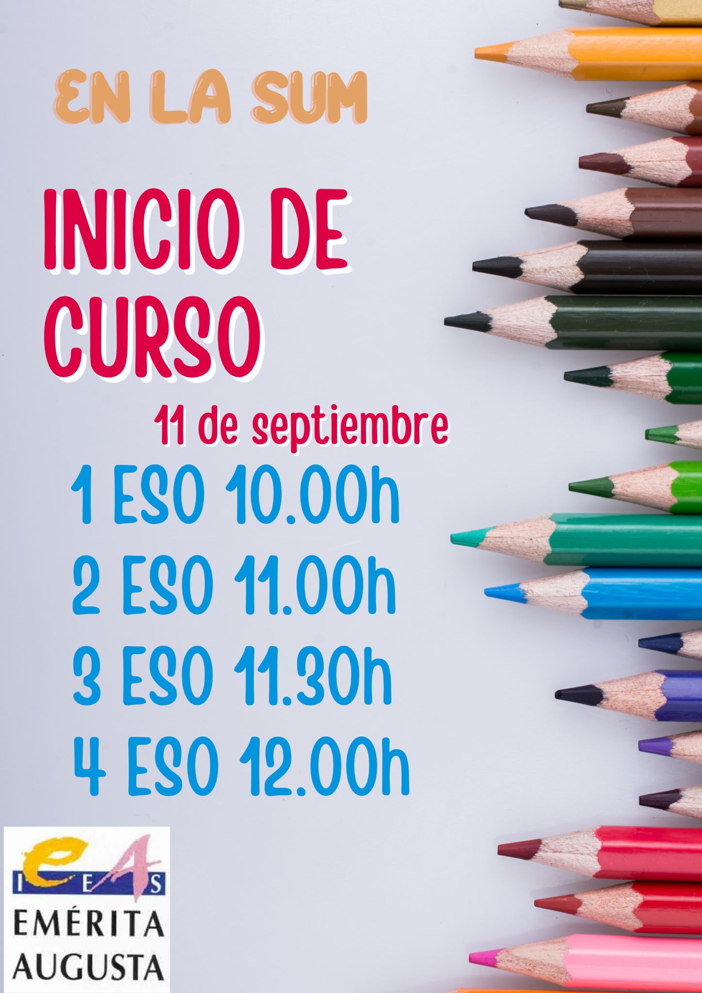 inicio de curso ESO 2023 24